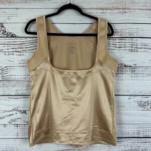 Womens Secret Solutions Nude Beige Wireless Wear Your Own Bra Shaper Tank 3X